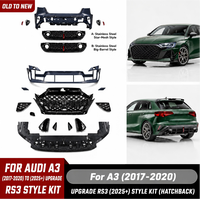 Kit Carrosserie Sport Style RS3 2025+ avec Pare-chocs Avant et Diffuseur Arrière pour Audi A3/S3 8V.5 2017-2020 Berline et Hayon – Installation Directe