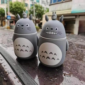 Gobelet d'eau pour enfants Xuzhen Bulk Cross Border 300ml, motif Totoro, design animal, en verre et plastique avec paille, pour bébés et enfants - Product Image 2