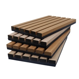 Akupanel Anti ruido aislamiento de sonido bloqueo absorción tablero insonorizado madera listón acústico paneles de pared - Product Image 1