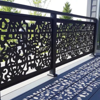 EKOO Maßgefertigte Moderne Dekorative Aluminium-Edelstahl-Laserschnitt-Gitter für Außenbalkon-Treppengeländer