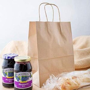 Kraft Paper Gift <b>Bags</b> Bulk with Handles Ideal for Shopping Packaging Retail Party Gifts Wedding Custom Printed Recycled <b>Bag</b> - Product Image 3