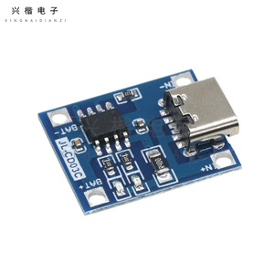 Módulo de carga de batería de iones de litio Tp4056 1A, interfaz USB tipo C, placa de alimentación de 5V, 3,7 V para dispositivos móviles - Product Image 1