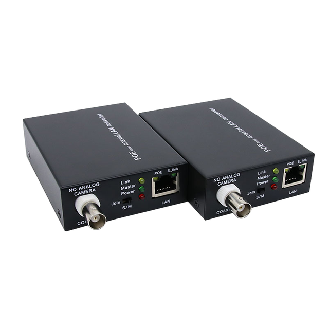 HD IP Extender Over Coax with Power Supply, 500M EOC Converter for CCTV Security Camera Systems - Ethernet Transmission Solution