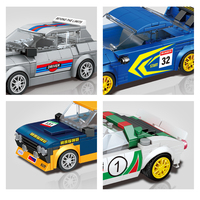 Kit de construction STEM Voiture de course pour enfants avec fonction roue libre, jouet éducatif d'ingénierie à assembler en briques pour les 6 ans et plus