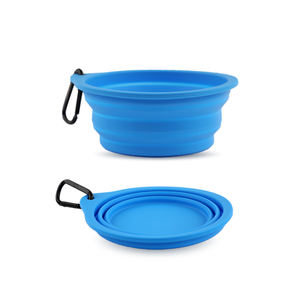 Personalizado Dobrável Dobrável Viagem <span class=keywords><strong>Pet</strong></span> Bowl <span class=keywords><strong>Silicone</strong></span> Dog & Cat Bowl para Alimentação On-The-Go tigela de viagem - Product Image 5