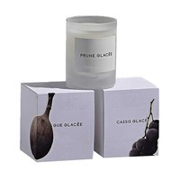 Juego de cajas para velas de cartón de papel Kraft pequeñas de lujo biodegradables personalizadas al por mayor, insertos de embalaje con tapa y caja