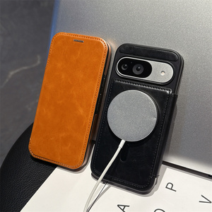 Fundas de Teléfono con Tapa Abatible de Diseño Ejecutivo en Cuero PU para Google Pixel 8Pro 9A 10ProXL, con Ranura para Tarjetas y Carga Magnética Inalámbrica - Product Image 2