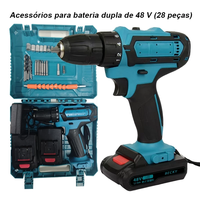 Tournevis électrique sans fil au lithium-ion de qualité industrielle 21V avec couple maximal de 60 Nm, ensemble d'outils de haute qualité