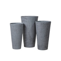 Pots à fleurs en ciment en gros, revêtement poudré, durables, écologiques, pour la maison et le jardin, couleur personnalisée