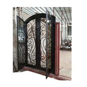 Puertas Francesas de Hierro Forjado, Puertas Interiores Modernas para Casas, Grandes Puertas Francesas Automáticas de Hierro para Exteriores con Rotura de Puente Térmico - Product Image 1