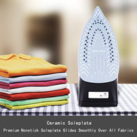 Fer à vapeur électrique MOOSOO ST1800 prêt à être expédié, 1800W, puissant jet de vapeur, semelle en céramique pour vêtements