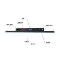 Nouvel écran tactile capacitif haute résolution 43 pouces à cadre ouvert IP65 Intellitouch pour jeux interactifs et services en libre-service USB DVI Série