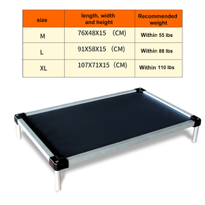 Hochwertiges nachhaltiges Teslin Mesh Hunde bett mit Aluminium ecken - Product Image 4