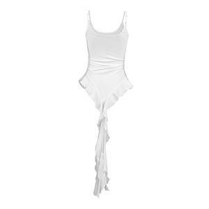 Nuevo Modelo en Oferta de Camisola con Volantes Bdbh 2026 Summer Spice Girl, Moda Europea y Americana para Mujer, Blanca, Ajustada - Product Image 5