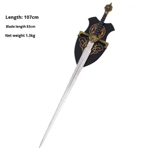 <span class=keywords><strong>Game</strong></span> <span class=keywords><strong>Thrones</strong></span> film Merchandise Valyrian acciaio drago famiglia fuoco nero <span class=keywords><strong>spade</strong></span> all'ingrosso non affilato oggetto <span class=keywords><strong>di</strong></span> scena incisa in metallo intagliato - Product Image 2