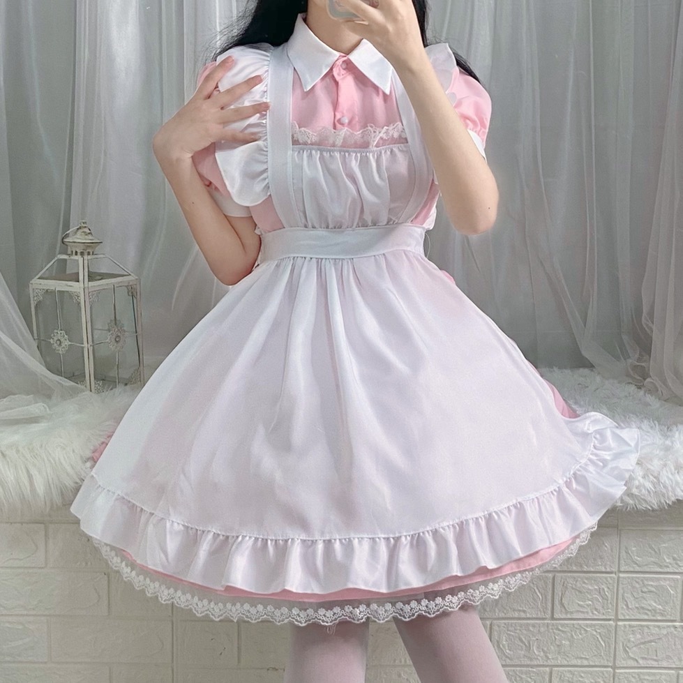 2342 Pink [Skirt, Apron, Headwear]