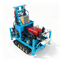 Petite plateforme de forage de puits d'eau portable, machine de forage à moteur diesel de 150 m pour l'irrigation des fermes