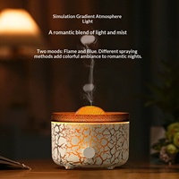 Diffuseur d'arômes volcanique à flamme simulée pour la maison, humidificateur de bureau à effet de flamme, diffuseur de parfum transfrontalier
