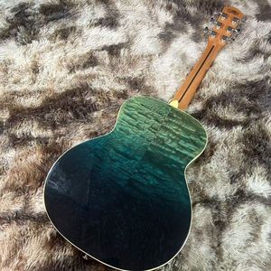 <span class=keywords><strong>Guitarra</strong></span> acústica de 36 pulgadas para principiantes Madera de olmo rizada de flores azules con diseño de alta apariencia para viajes - Product Image 5