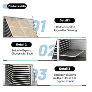 Rak Geser Ubin Miring Besar yang Dapat Disesuaikan dan Laris Manis, Cocok untuk Stand Geser Lantai Kayu Berkualitas Tinggi di Aula Pameran - Product Image 4