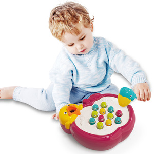 Juego de mesa educativo Montessori interactivo electrónico para atrapar gusanos para niños pequeños, juguetes de pesca de aprendizaje - Product Image 1