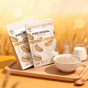 Fiocchi d'Avena <span class=keywords><strong>Integrali</strong></span> Istantanei Originali, Avena Pura con Estratto di Malto e Calcio, Cibo Sano <span class=keywords><strong>per</strong></span> la <span class=keywords><strong>Colazione</strong></span> - Product Image 3