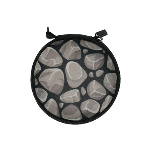 Étui de transport en EVA noir pour écouteurs, mini étui rond en PU avec fermeture éclair, étui rigide en EVA personnalisé pour <span class=keywords><strong>Airpods</strong></span> - Product Image 6
