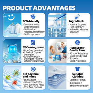 Cápsulas de Detergente para Ropa <span class=keywords><strong>Suavizante</strong></span> Directo de Fábrica, Alta Calidad, Eliminación del 99% de los Ácaros, Perlas de Fragancia Personalizadas, Antiestático, Orgánico para Telas - Product Image 3