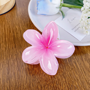 BLISSLIFE Pinza <span class=keywords><strong>de</strong></span> Pelo con Flor <span class=keywords><strong>de</strong></span> 8cm, Nuevo Estilo, Color Degradado <span class=keywords><strong>Caramelo</strong></span>, Pinzas <span class=keywords><strong>de</strong></span> Pelo Frangipani para Mujer - Product Image 4