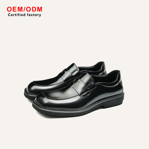 Mocasines Derby Formales de Cuero Vacuno Brillante Personalizados OEM para Hombre, con Punta Cuadrada, Impermeables, Transpirables, Casuales de Negocios, para Pies Anchos - Product Image 2
