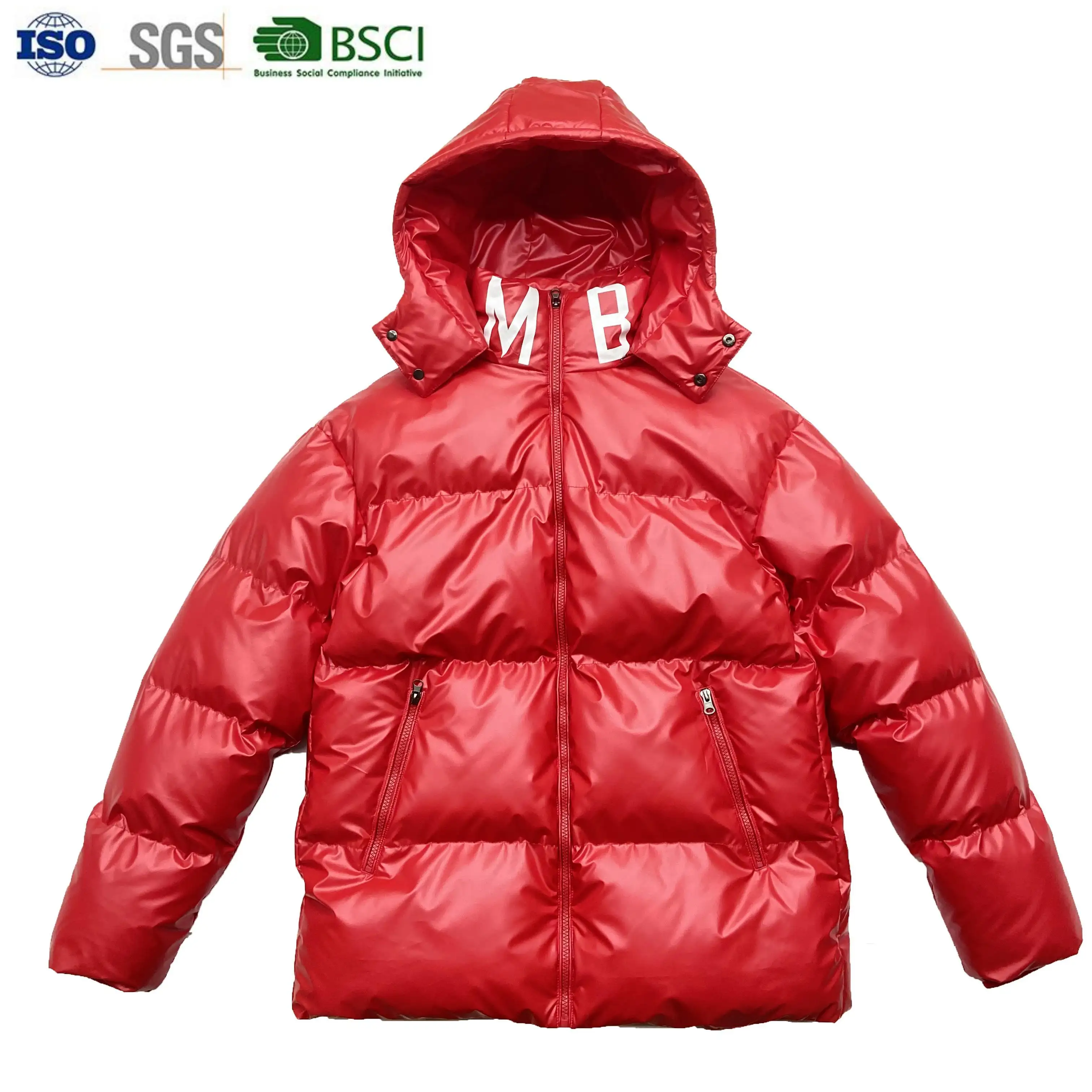 Yajianuo Custom Mode Bubble Gevoerde Gewatteerde Winterjas Warm Mannen Hooded Puffer Donsjack