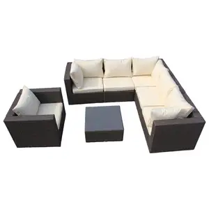 Taman Knock Down Furniture Rotan Outdoor Sectional Sofa