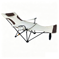 Chaise de jardin d'extérieur en toile Oxford, chaise de plage en métal, chaise de directeur portable de marque pour la pêche et le camping en extérieur