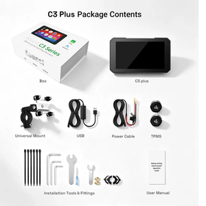 AOOCCI C3 Plus Schermo da 5 Pollici per <span class=keywords><strong>Moto</strong></span> con CarPlay Wireless, Android Auto, Display Touch Intelligente con TPMS in Tempo Reale, Design Pronto per la Strada - Product Image 6