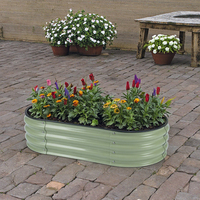 Kit de bac à jardin surélevé modulaire en métal TOPSTAR TS6307, plus haut, 11 pouces, design moderne, à faire soi-même, pour plantes d'extérieur toutes saisons, pour pot de fleurs