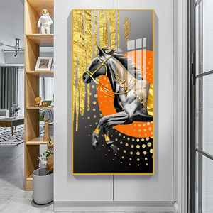 Роскошное украшение для дома, современный постер 5d с изображением слона, Хрустальный фарфор, настенное искусство, акриловое стекло, живопись лошадей - Product Image 6