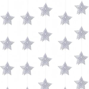 Guirlande <span class=keywords><strong>de</strong></span> pages <span class=keywords><strong>de</strong></span> livre étoilées blanches, guirlande <span class=keywords><strong>de</strong></span> journaux, bannière <span class=keywords><strong>de</strong></span> fête, <span class=keywords><strong>de</strong></span> Noël, <span class=keywords><strong>de</strong></span> crèche, <span class=keywords><strong>de</strong></span> mariage, décoration - Product Image 5