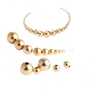 Cuentas espaciadoras redondas rellenas de oro de 14 quilates reales sin deslustre, 3mm, 4mm, para componentes de joyería, fabricación de cuentas rellenas de oro - Product Image 6