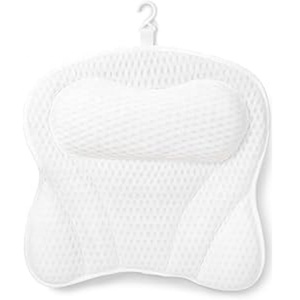 Cuscino da bagno per vasca da bagno 4D Mesh 6 ventose accessori da bagno supporta testa collo spalla Back Home Spa - Product Image 3
