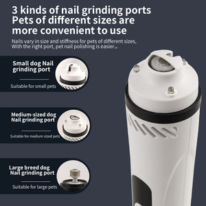 Pemotong Kuku Anjing dan Kucing Ramah Lingkungan Modern Berbahan ABS, Penggiling Kuku Hewan Peliharaan Bertenaga Baterai dengan Vakum Pembersih, Alat Perawatan - Product Image 3