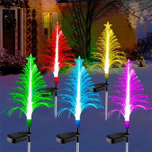 Lampe décorative de piquets de jardin étanche Ip65 pour l'extérieur Lampes à fibre optique à énergie solaire à 7 couleurs changeantes pour le chemin de la <span class=keywords><strong>cour</strong></span> - Product Image 3