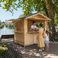 Stands de marché de Noël pliables en bois préfabriqués
