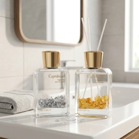 Diffuseur d'arômes de luxe pour la maison, avec feuilles d'or et d'argent, huiles essentielles, éliminateur d'odeurs, ensemble cadeau, diffuseur à bâtonnets, désodorisant d'air pour la maison