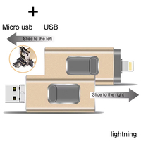 Unidad Flash USB3.2 Ultra Rápida de Cuatro Puertos OTG Tipo-C, Memoria Portátil de Metal, Pendrive de 32GB 64GB 128GB 256GB, Logotipo Personalizado OEM