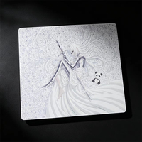 Tapis de Souris en Verre Photovoltaïque Trempé Transparent Style Chinois Chic pour Gaming et Bureau – Prise en Charge de la Production de Motifs Personnalisés