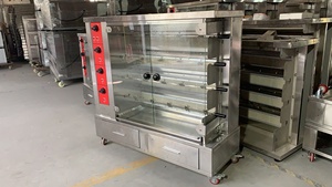 Asador de Pollo Rotatorio de Acero Inoxidable 2025, a Gas y Eléctrico, Duradero, con 2 <span class=keywords><strong>Cajones</strong></span>, en Venta - Product Image 4