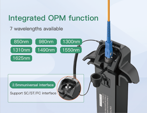Identificatore di fibra ottica Komshine <span class=keywords><strong>OFI</strong></span> con KFI-35V OPM costruito nel rivelatore tre in uno di frequenza di potenza ottica - Product Image 4