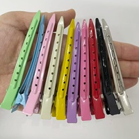 Nouvelles pinces à cheveux en métal à bec de canard de 9 cm à 8 trous, accessoires de salon, pinces de sectionnement des cheveux pour les outils d'extension de cheveux