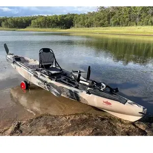 Vicking 12' Foot Pedal Drive Kayak Sit On Top Fishing Motorized Kayak With Rudder Accept Custom Color And Logo