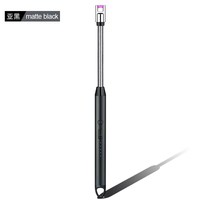 Briquet moderne à arc rotatif, flamme droite, commutation sans flamme, allumeur de luxe en métal, recharge USB pour cadeaux